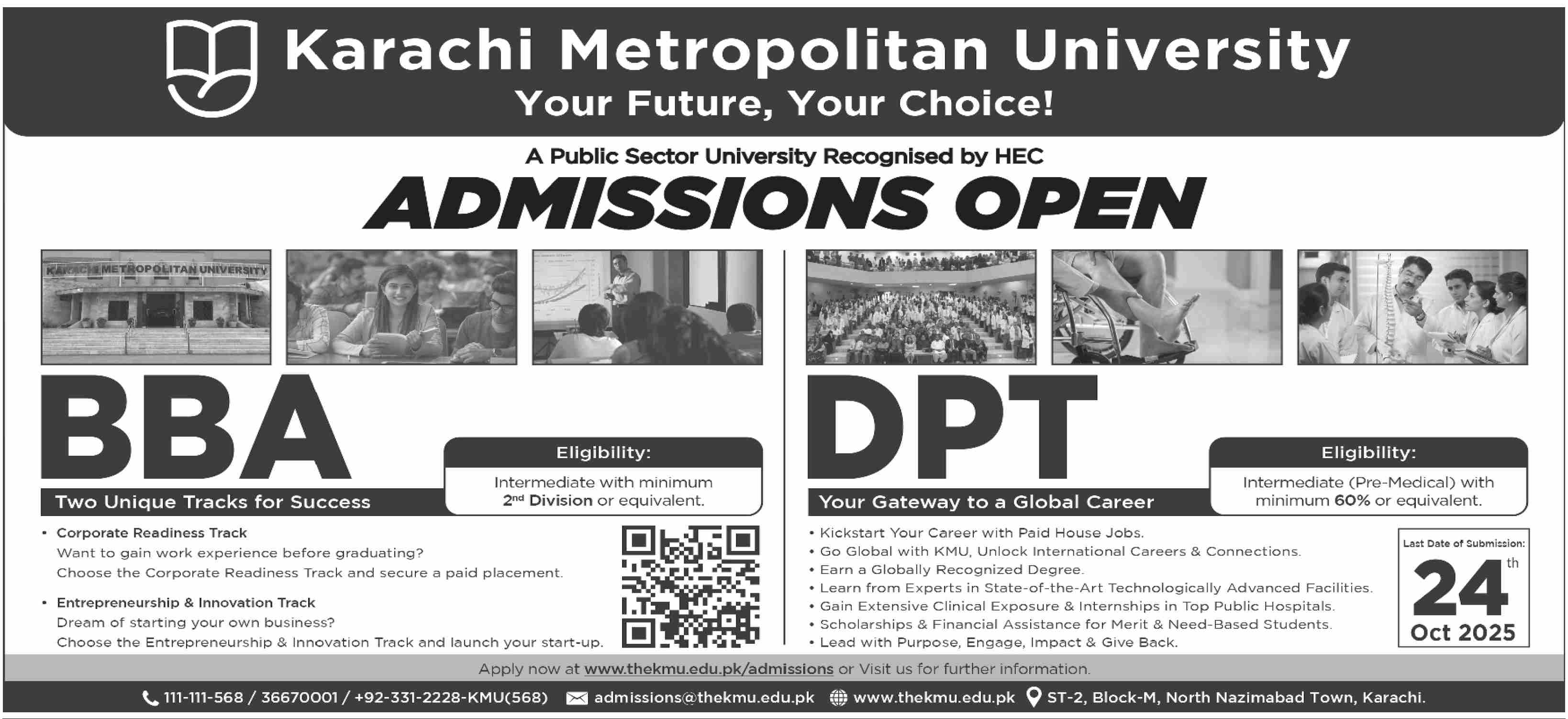 Admission Open in Karachi Metropolitan University